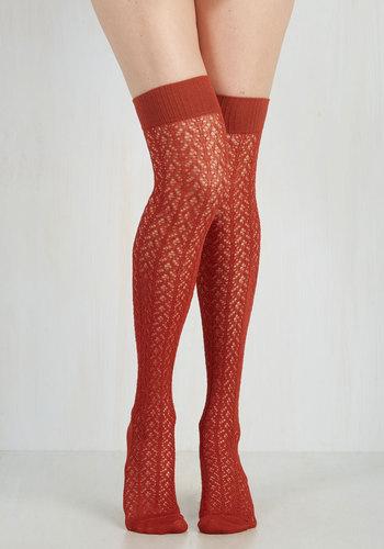Tabbisocksviewpointintlcorp To The Pointelle Thigh Highs In Paprika