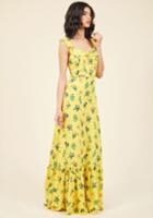 Modcloth Inclined To Impress Maxi Dress In Blossoms In 2x