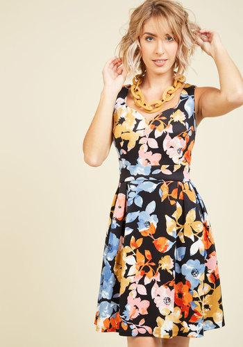  Sassed As You Can Floral Dress In Black Blossoms In 3x