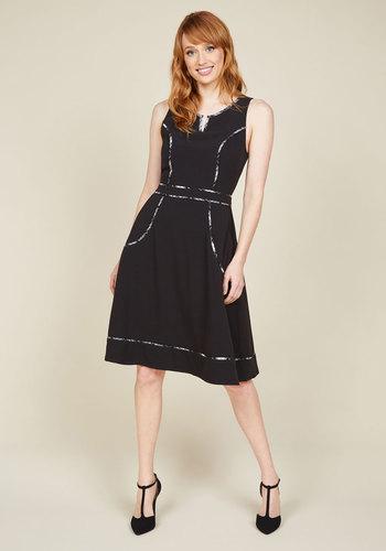  A Lot To Author A-line Dress In Black In Xxs