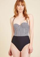 Modcloth Tide My Best One-piece Swimsuit In Stripes