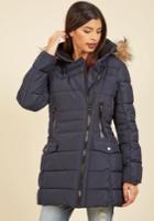  Central Parka Coat In Navy In M