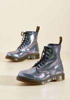  March Through Manhattan Leather Boot In Metal Crackle In 7