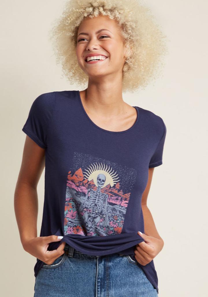 Modcloth Stay Here Forever T-shirt In 3x