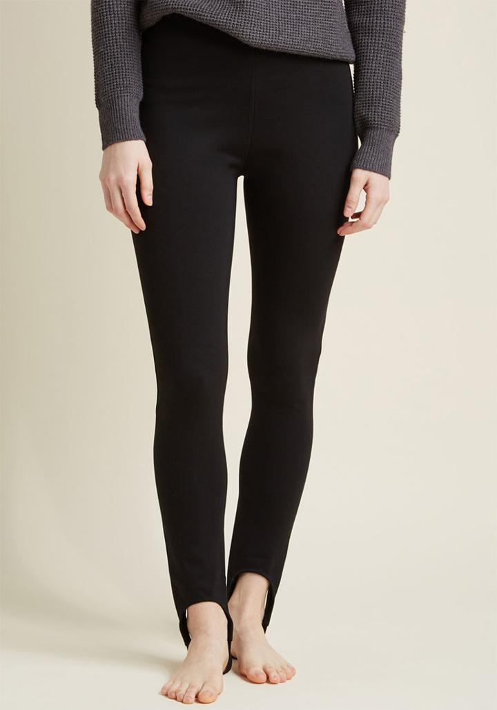 Modcloth Stunning Comfort Stirrup Leggings In Xs