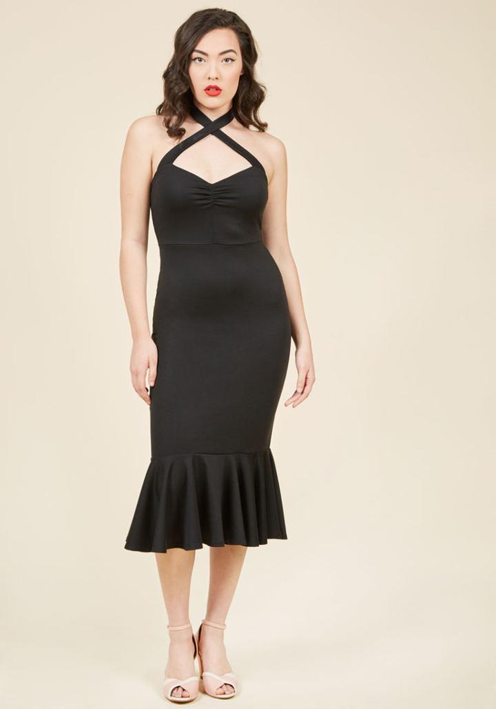  Spectacular Samba Sheath Dress In Black In M