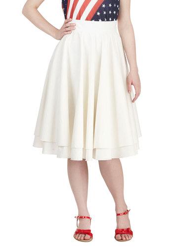 Modcloth Essential Elegance Skirt In White