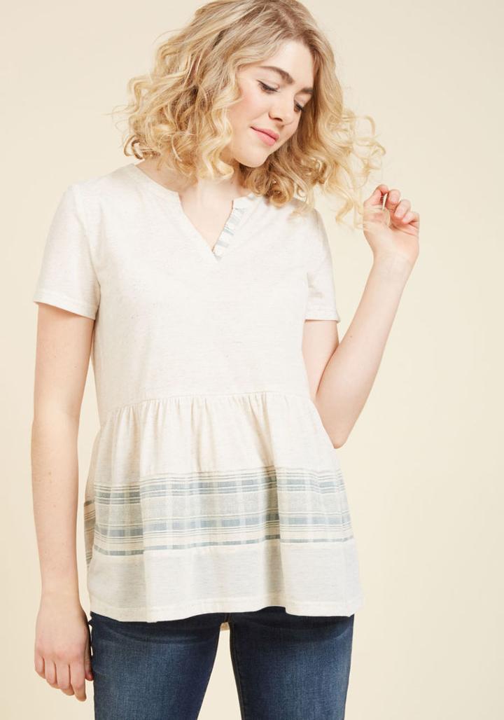  Give 'em A Peplum Talk Top In M