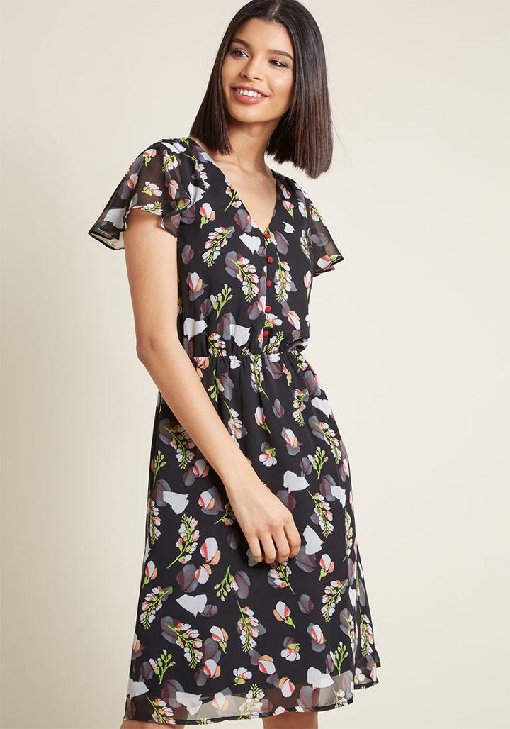 Modcloth Hometown Tour Shirt Dress In Black In 1x