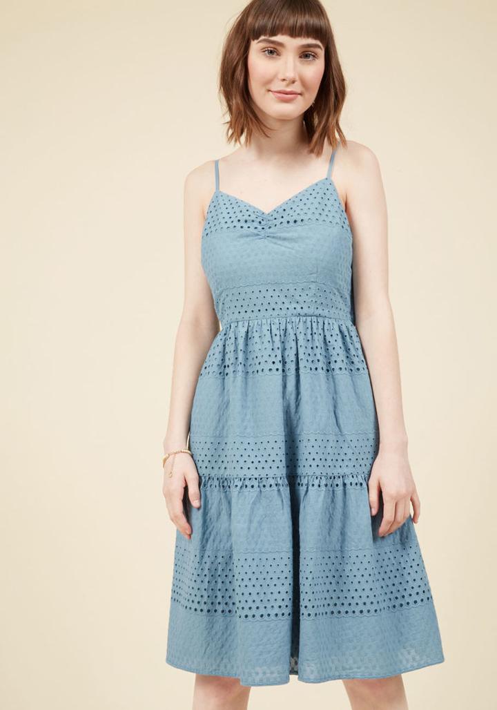 Modcloth Absolutely Adored A-line Dress In Xs