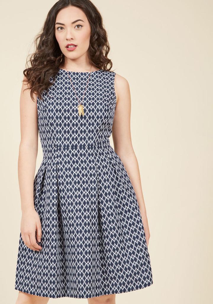 Modcloth Lunch Break Lovely A-line Dress In 12