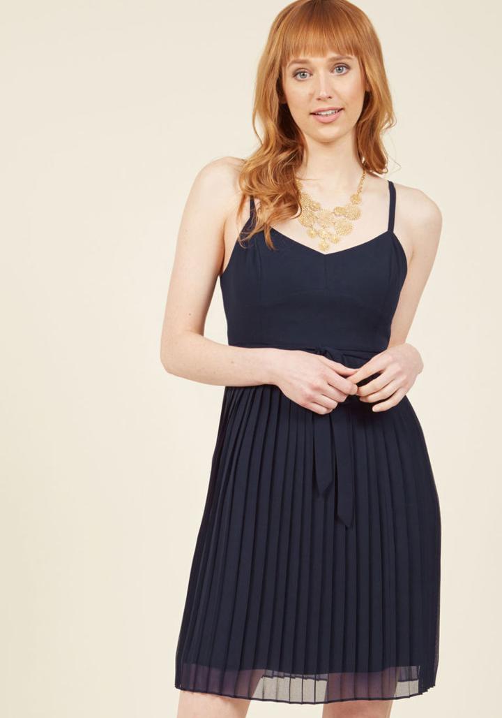  Posh Prompting A-line Dress In Navy In Xs