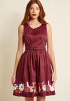 Modcloth Festive Frondescence A-line Dress In Harvest