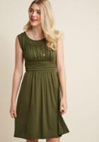 Modcloth I Love Your Jersey Dress In Olive In 2x
