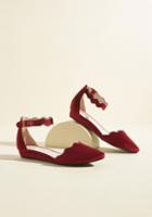 Modcloth Everywhere And Any Flair Flat In Burgundy Velvet In 7