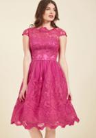  Exquisite Elegance Lace Dress In Fuchsia In 2