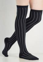 Anaaccessoriesinc Dot And Bold Thigh Highs In Navy