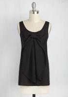  Hello, Bow! Sleeveless Top In Onyx In L