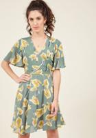  Let Boldness Blossom A-line Dress In L