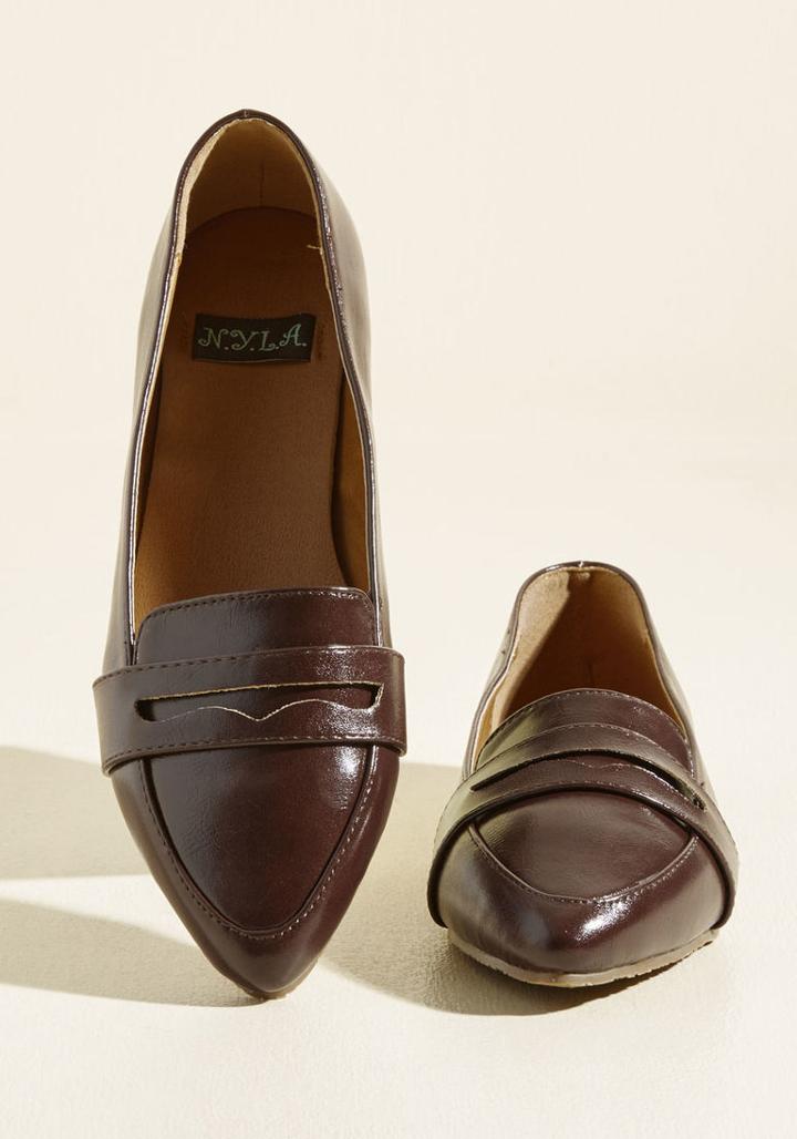 Modcloth Outspoken For Vegan Loafer In Brown