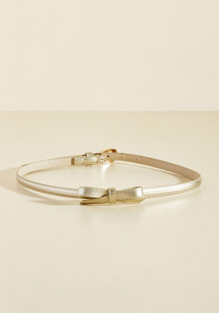 Modcloth Cinch When? Belt In Gold