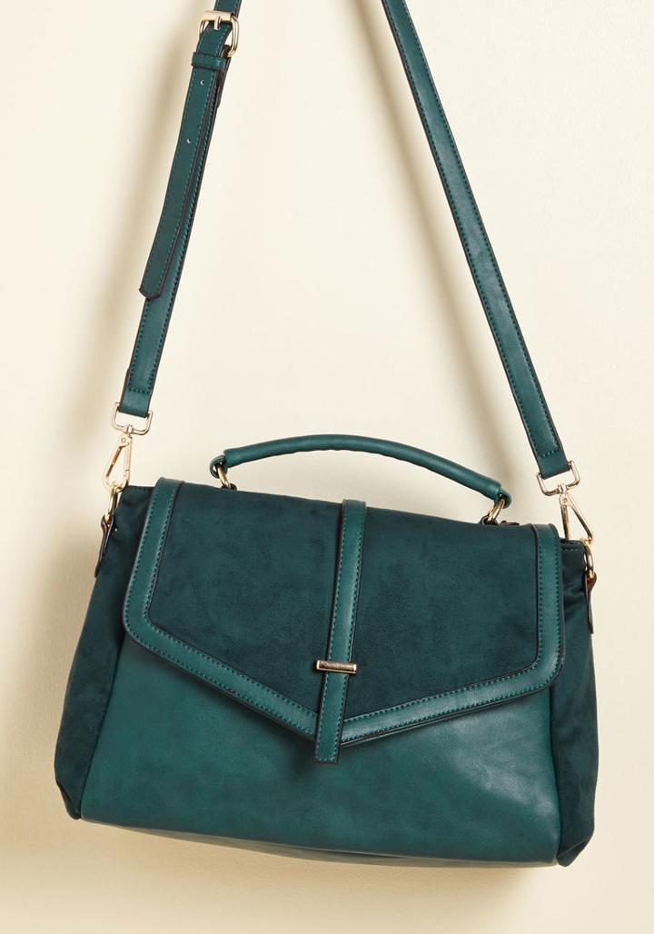 Modcloth Twenty-twenty Visit Bag In Teal