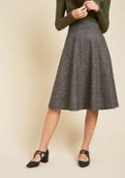 Modcloth Prim Class Hero Skirt In Charcoal In L