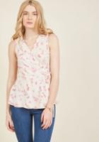 Modcloth Chic Sophistication Sleeveless Top In Birds Of Paradise In Xs