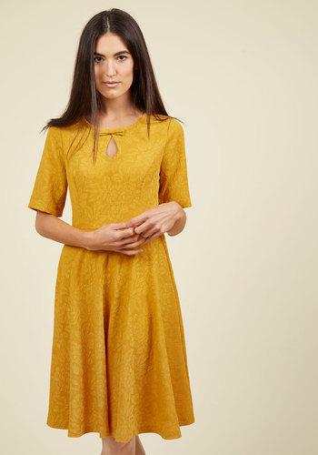  Curated Cartographer Floral Dress In Goldenrod In 4x