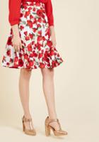  Steady Pleasantries A-line Skirt In L