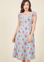 Collectif Collectif Tickle Me Picnic A-line Dress In Sky In Xxl
