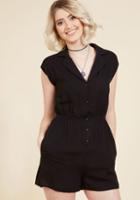 Modcloth Read It And Steep Romper In Black