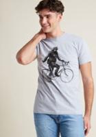 Modcloth Suspicious Cycle Men's Graphic Tee In Xxl