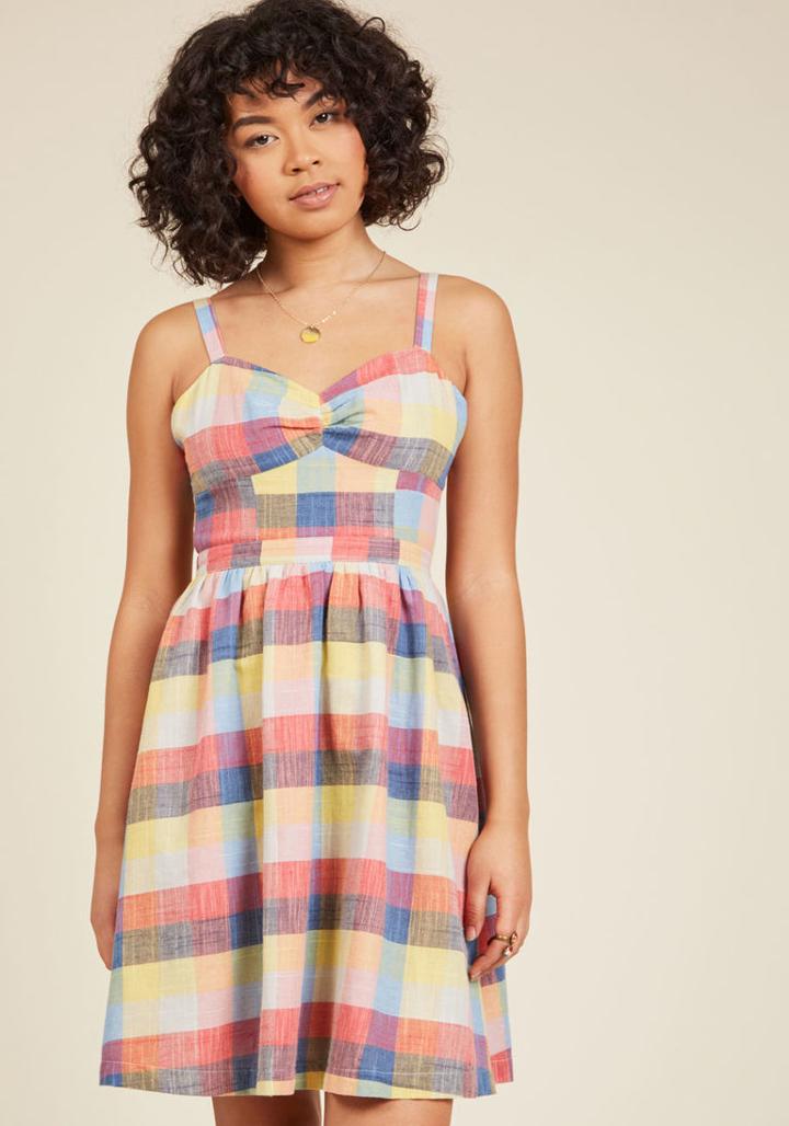  Conservatory Chic A-line Dress In Madras In 1x