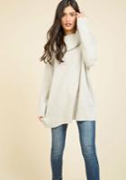  Throw In The Cowl Sweater In Mist In M