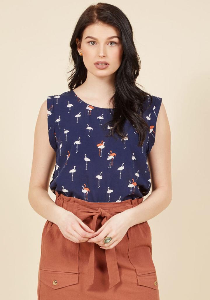  Outfit It To Memory Sleeveless Top In Flamingos In S