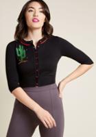 Collectif Collectif Thorn This Way Cropped Cardigan In 6 (uk)