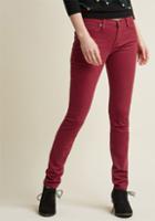 Modcloth Colored Classic Skinny Jeans In Crimson In 26