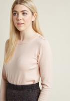 Modcloth Charter School Pullover Sweater In Rose In Xxs