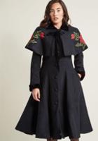 Collectif Collectif Innate Sophistication Coat With Removable Cape In L