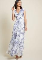 Modcloth Exquisite Epilogue Maxi Dress In Etched Blossoms In Xs