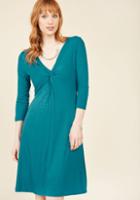 Modcloth Dress For Yes Knit Dress In Teal