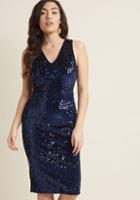 Modcloth Built On Boldness Sequin Dress In 12 (uk)
