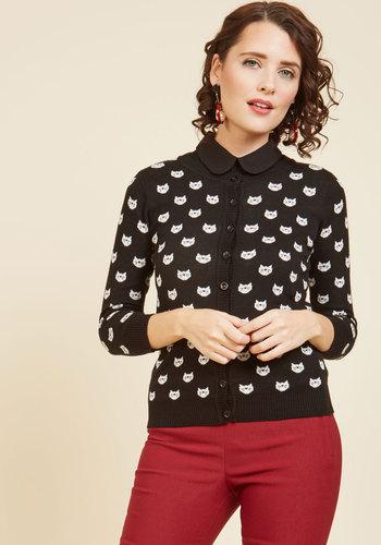  Speak Above A Whisker Cardigan In Xs