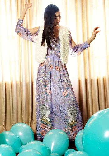  Loop, Twirl, And Arch Maxi Dress In Lilac In Xs