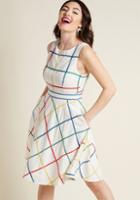 Modcloth Perky Personality Fit And Flare Dress In S