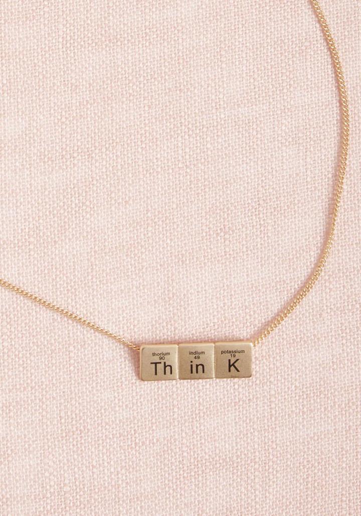 Modcloth Hidden Chem Necklace In Think