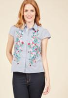  Organized Oasis Button-up Top In L
