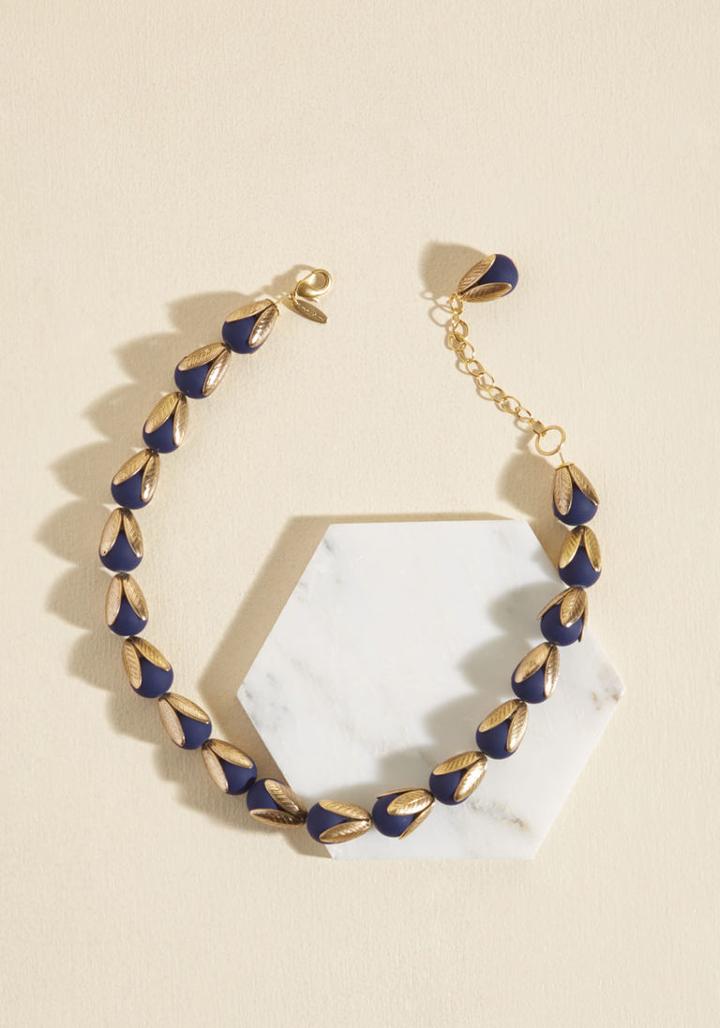 Lenoradame Lenora Dame Budding Brilliance Necklace In Midnight