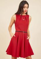  Luck Be A Lady A-line Dress In Red In 16 (uk)